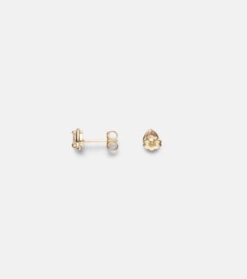 Birthstone Bonbon 14kt gold earrings with diamonds | Stone and Strand