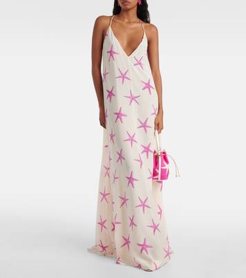 Printed silk gown | Valentino