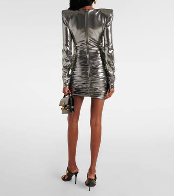 فستان قصير درابيه | Balmain