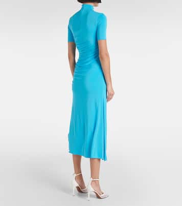 垂褶不对称中长连衣裙 | Alaïa