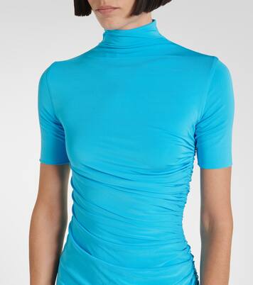 垂褶不对称中长连衣裙 | Alaïa