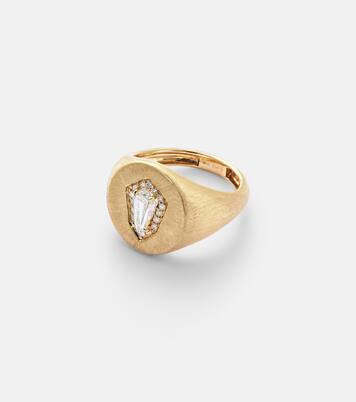 Anello per mignolo Kite in oro 18kt con diamanti | Kamyen