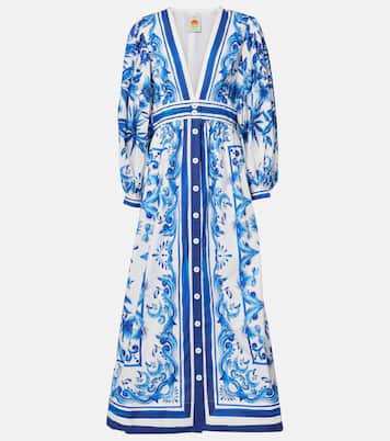 Abito chemisier Garden Tiles in cotone | Farm Rio