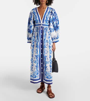 Abito chemisier Garden Tiles in cotone | Farm Rio