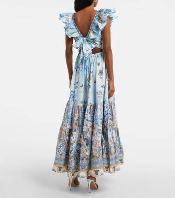 Robe longue en coton à fleurs | Camilla