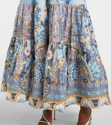 Robe longue en coton à fleurs | Camilla