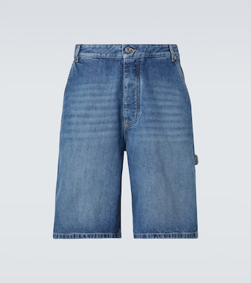 High-rise denim Bermuda shorts | Bottega Veneta