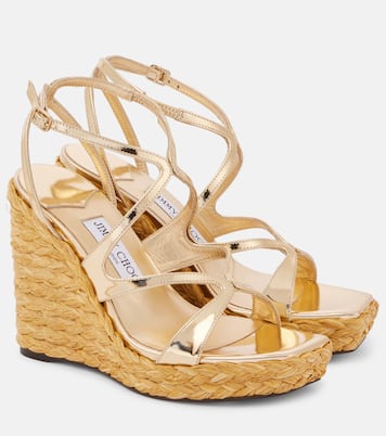 Ayla 110 metallic leather sandals | Jimmy Choo