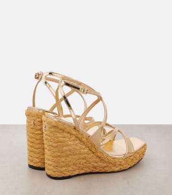 Ayla 110 metallic leather sandals | Jimmy Choo