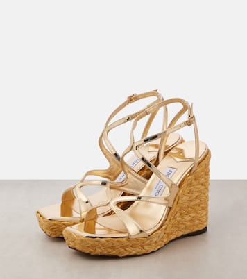 Ayla 110 metallic leather sandals | Jimmy Choo