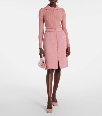 Ribbed-knit wool-blend polo sweater | Dolce&Gabbana