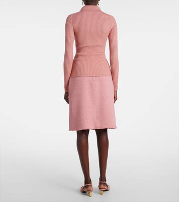 Ribbed-knit wool-blend polo sweater | Dolce&Gabbana