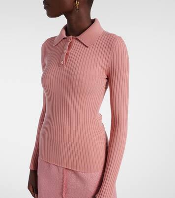 Ribbed-knit wool-blend polo sweater | Dolce&Gabbana