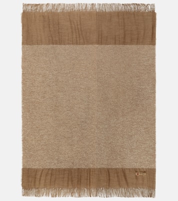 Rovere fringed wool and linen-blend blanket | The House of Lyria