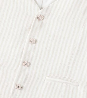 Striped linen vest | Il Gufo