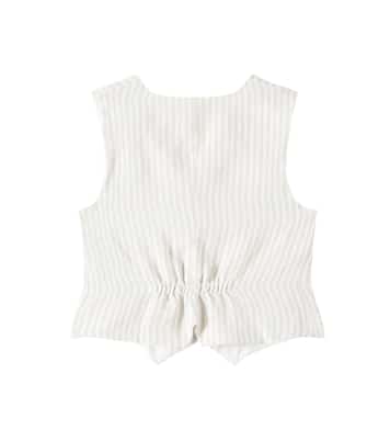 Striped linen vest | Il Gufo