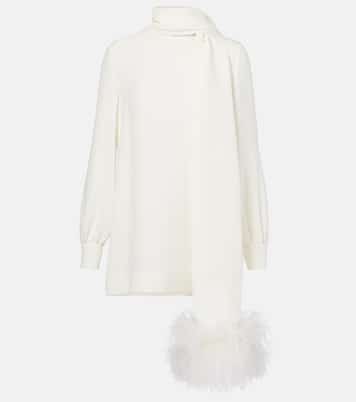 Top en soie à plumes | Valentino