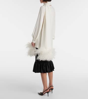 Top en soie à plumes | Valentino