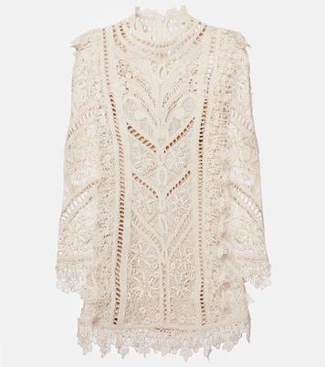 Vestido corto Illuminate Cornelli de croché | Zimmermann