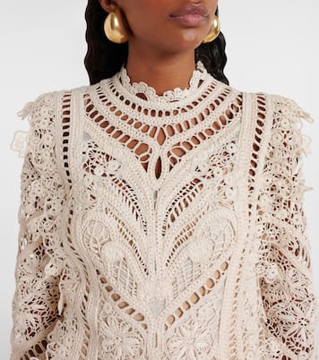 Vestido corto Illuminate Cornelli de croché | Zimmermann