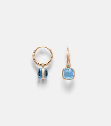 Nudo Mini 18kt rose gold earrings with topazes | Pomellato