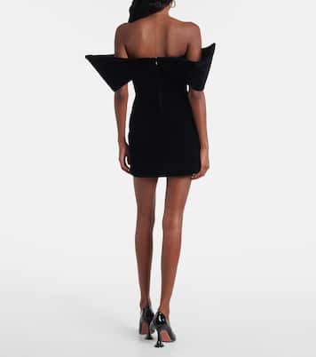 Robe à encolure bardot en velours | David Koma