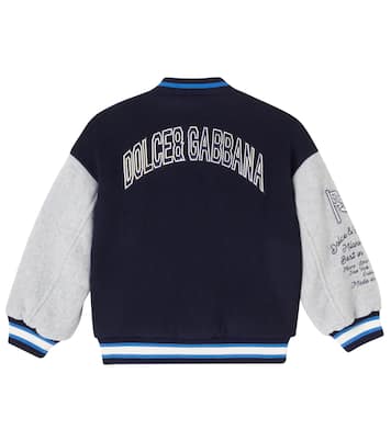 DG wool-blend varsity jacket | Dolce&Gabbana Kids
