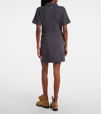 Cable-knit wool and cotton-blend miniskirt | JW Anderson