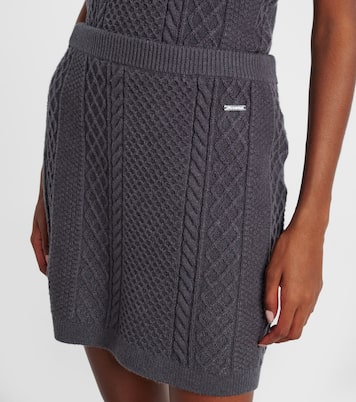 Cable-knit wool and cotton-blend miniskirt | JW Anderson