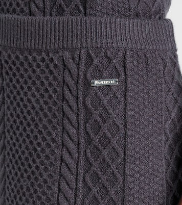 Cable-knit wool and cotton-blend miniskirt | JW Anderson