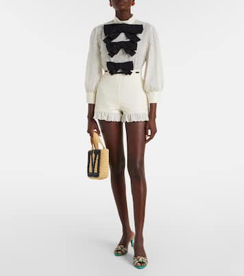 Mossi bow-detail cotton top | Valentino