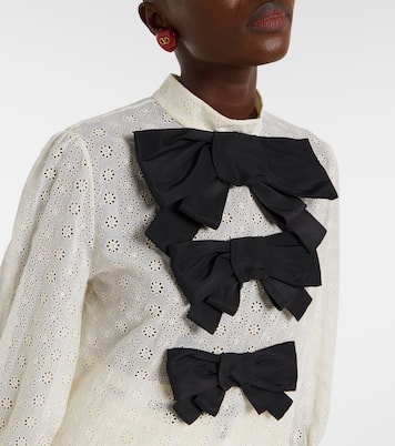 Mossi bow-detail cotton top | Valentino
