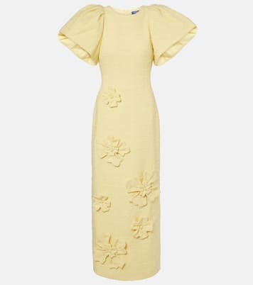 Robe longue Lucinda en tweed à fleurs | Leo Lin