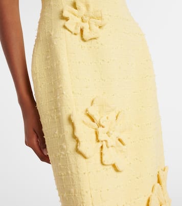 Robe longue Lucinda en tweed à fleurs | Leo Lin