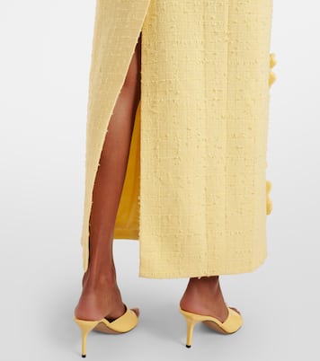 Robe longue Lucinda en tweed à fleurs | Leo Lin