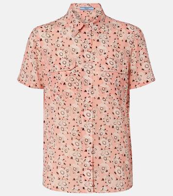 Floral silk-blend shirt | Prada
