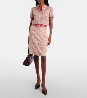 Floral silk-blend shirt | Prada