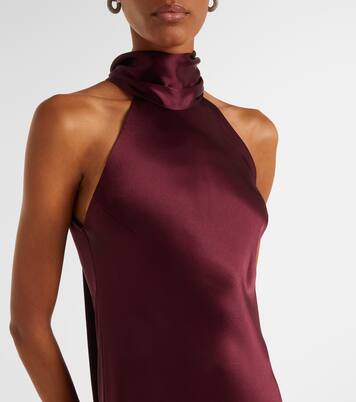 Robe longue Sienna en satin | Galvan