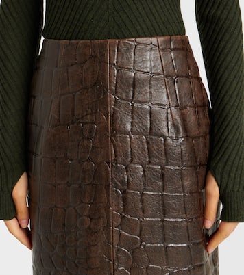 Bleistiftrock Loretta aus Leder | Emilia Wickstead