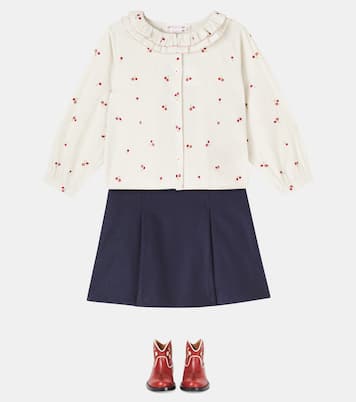 Joya embroidered leather ankle boots | Bonpoint