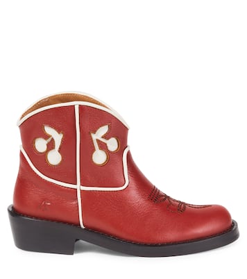 Joya embroidered leather ankle boots | Bonpoint