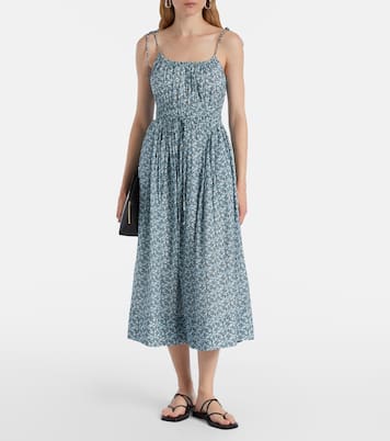 Millie floral shirred midi dress | Veronica Beard