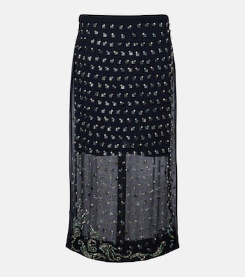 Falda midi adornada | Dries Van Noten