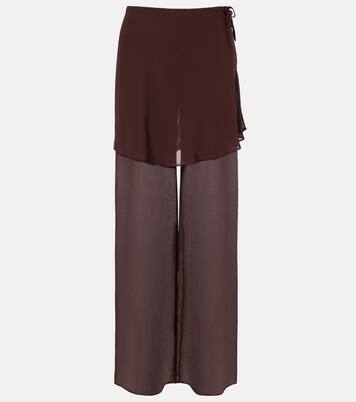 Sheer silk wide-leg pants | Christopher Esber