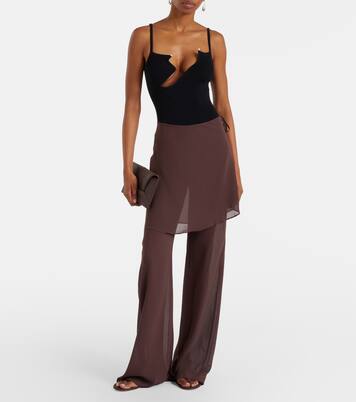Sheer silk wide-leg pants | Christopher Esber