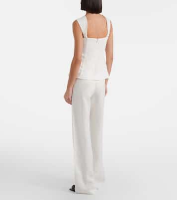 Ilride high-rise linen straight pants | Faithfull