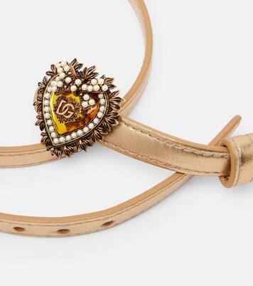 Devotion metallic leather belt | Dolce&Gabbana
