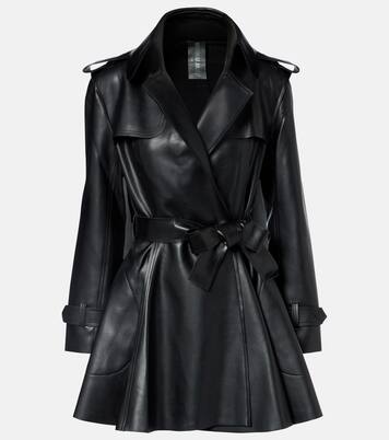 Belted double-breasted flared minidress | Norma Kamali