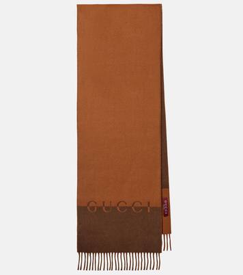 Logo wool and cashmere scarf | Gucci