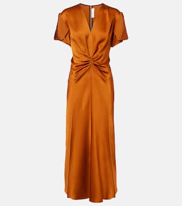 Gathered midi dress | Victoria Beckham
